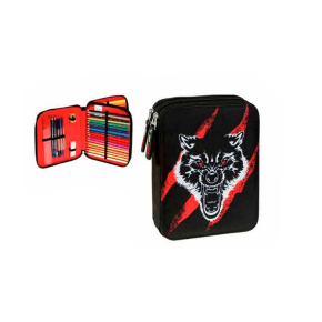 Two-story Bestial Wolf Pencil Case