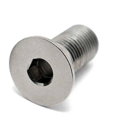 TLC Hollow Titanium BMX Crank Spindle screw (Natural)