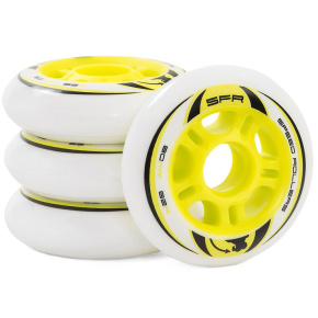 SFR Inline Wheels - White / Yellow - 76mm
