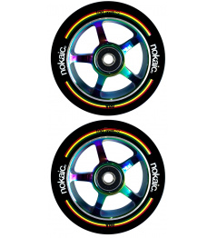 Wheels Nokaic 100mm BLACK / RAINBOW 2pcs