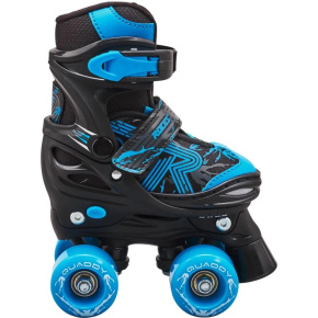 Roces Quaddy 3.0 Adjustable Kids Trekking Skates (Black/Astro Blue|34-37)