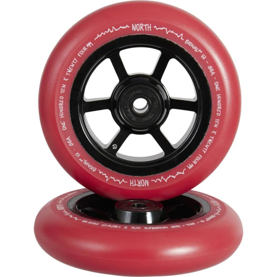 North Signal V2 Wheels 110mm 24mm Black/Red Pu