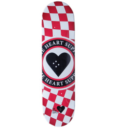 Heart Supply Insignia Check Skate Board (8.25"|Red)