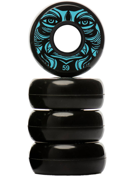 Kaltik Face Aggressive Skate Wheels 4-Set (59mm|Blue)
