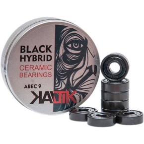 Kaltik Black Ceramic Hybrids Bearings 8-Pack (Black)