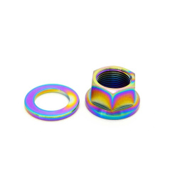 TLC Titanium BMX Axle Bolt With Spacer (14mm|Rainbow)