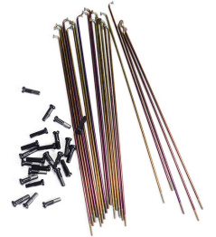 Colony Plain Gauge Wires 20 pcs (184mm|Rainbow Anodise)