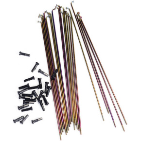 Colony Plain Gauge Wires 20 pcs (184mm|Rainbow Anodise)