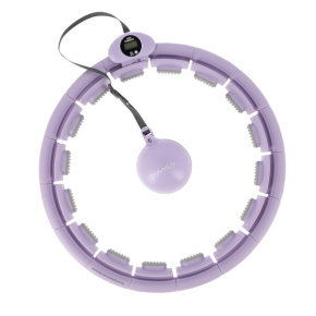 Massage hula hoop HMS HHW09 with weights and counter purple