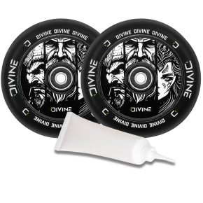 Set of 2 Divine 110 mm Hollowcore wheels + Divine oil for bearings