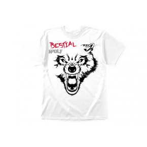 T-shirt Bestial Wolf white