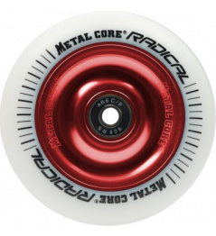 Metal Core Radical wheel 100mm white / red