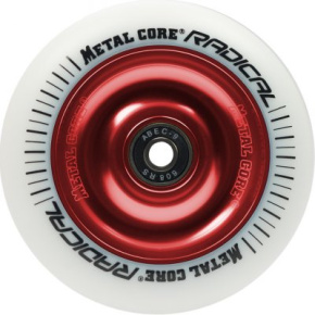 Metal Core Radical wheel 100mm white / red