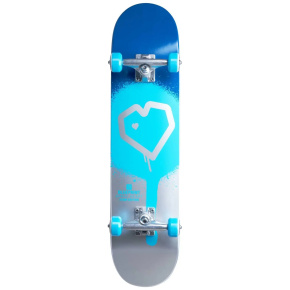 Blueprint Spray Heart V2 Skateboard Set (7.75"|Blue/Silver)
