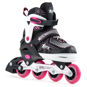 SFR Pulsar Adjustable Children's Inline Skates - Pink - UK:12J-2J EU:30.5-34 US:M13J-3