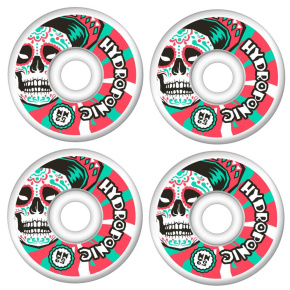 Hydroponic Mexican Skull 2.0 Skateboard Wheels 4-Set (52mm|White/Red)