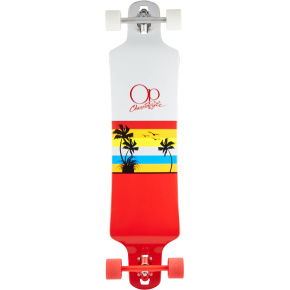 Ocean Pacific Double Drop Sunset Complete Longboard (38 "| Red)