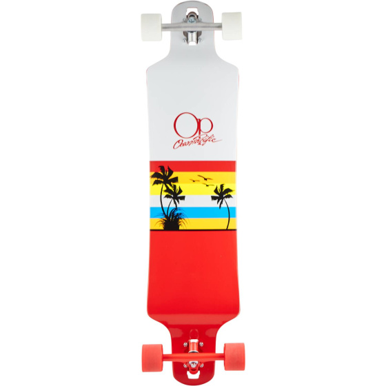 Ocean Pacific Double Drop Sunset Complete Longboard (38 "| Red)