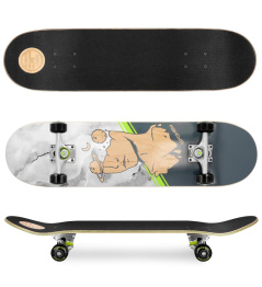 Spokey SKALLE PRO Skateboard 78,7 x 20 cm, ABEC7, šedý