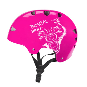 SKULLFUCHSIA-B Casco fuchsia talla grande 8-a-99-aos