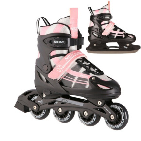Skates NILS Extreme NH18366A 2in1 black and pink