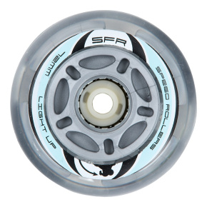 SFR Light Up Inline Wheels - Silver - 64mm