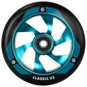 Union Classic V2 Pro Scooter Wheel 110mm Black/Polished Teal Union Classic V2 Pro Scooter Wheel 110mm Black/Polished Teal