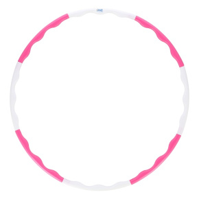 Hula-hop hoop ONE Fitness HHP090 pink and white 90 cm