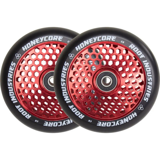Wheels Root Industries Honeycore black 120mm 2pcs red