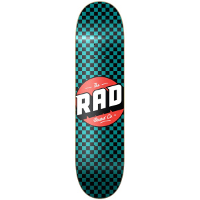 RAD Checker Skate Board (7.75"|Black/Tyrkys)