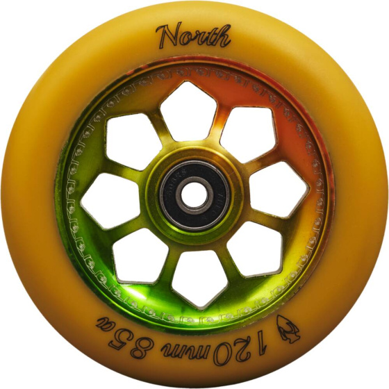 North Pentagon 120mm Gum / Rasta wheel