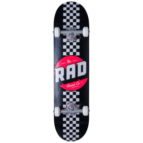 RAD Checker Stripe Skateboard Set (8"|Black)