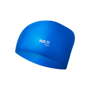 Silicone cap for long hair NILS Aqua NQC LH blue