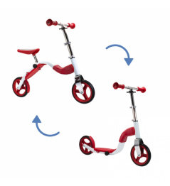 Scoobik scooter and reflector in one red