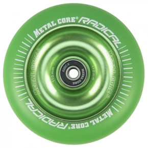 Metal Core Radical Fluorescent 110 mm green wheel