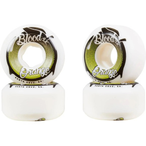 Blood Orange Street Raw Conical Cruiser Wheels 4-Set (55mm|White/Green)