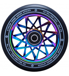 Striker Zenue Series black Scooter Wheel (110mm | Rainbow)