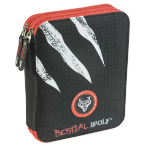 Two-story Bestial Wolf Pencil Case