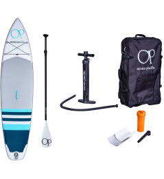 Ocean Pacific Laguna All Round 11'6 Inflatable Paddle Board (Bílá/Šedá/Tyrkysová)