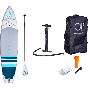 Ocean Pacific Laguna All Round 11'6 Inflatable Paddle Board (White/Grey/Turquoise)