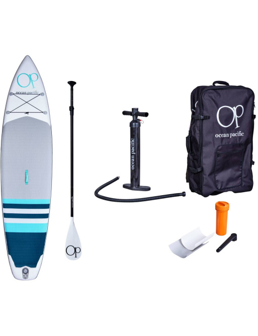 Ocean Pacific Laguna All Round 11'6 Inflatable Paddle Board (Bílá/Šedá/Tyrkysová)