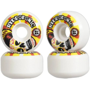 Hydroponic Mexican Skull 2.0 Skateboard Wheels 4-Set (54mm|White/Orange)
