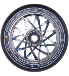 Striker Zenue Series black Scooter Wheel (110mm | Chrome)