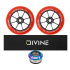Set of 2 Divine 110 mm Spoked Wheels Red + Divine Griptape + Divine Headset