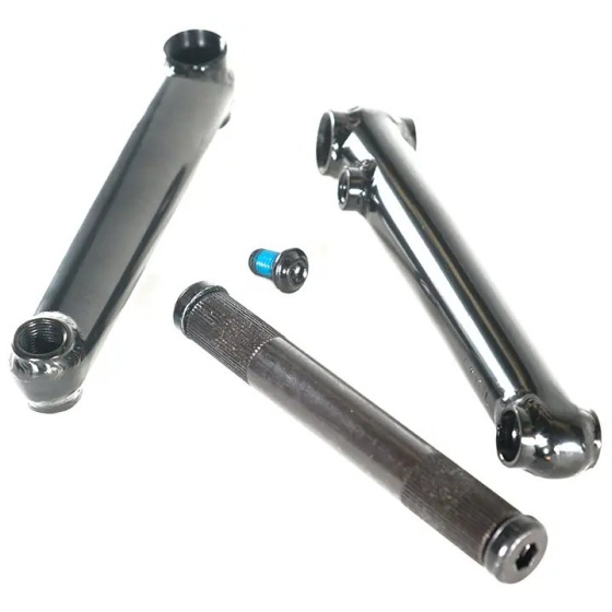 Family Tubular 3-Piece 48-Spline BMX Cranks (170mm | Black)