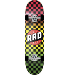 RAD Checkers Skateboard Set (7.5"|Rasta Fade)
