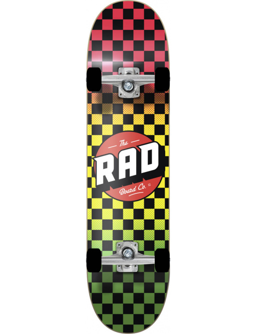 RAD Checkers Skateboard Set (7.5"|Rasta Fade)