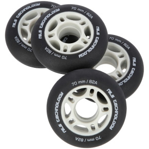 NILS Extreme PU matt wheels 70x24 82A, black, 4 pcs