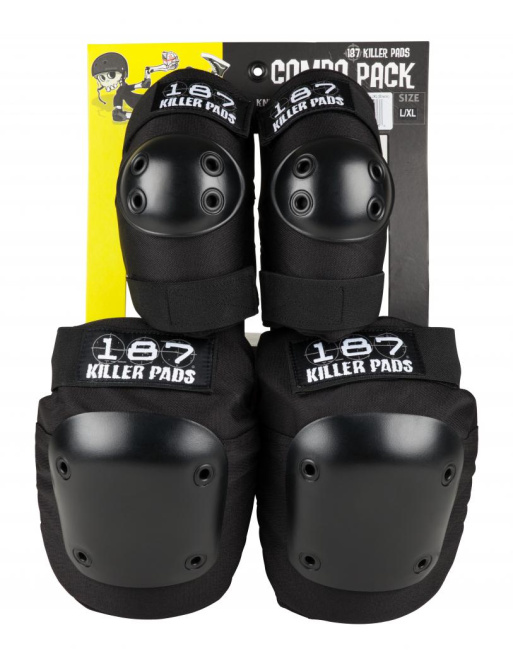 187 Killer Pads Combo Pack Knee & Elbow - L/XL ADULT Black