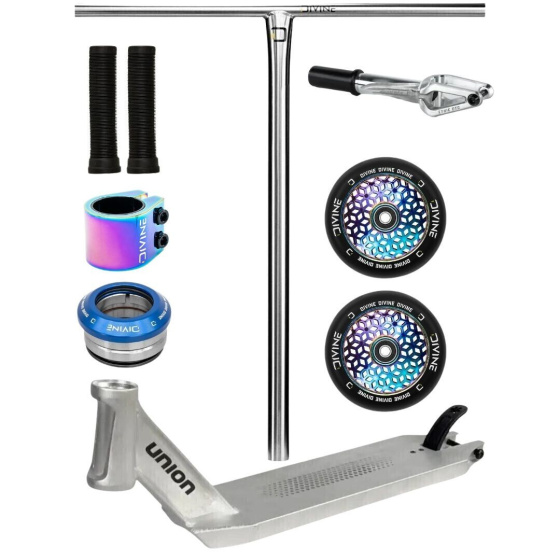 Freestyle Scooter Custom Divine X Union HoneyComb 490 mm Silver